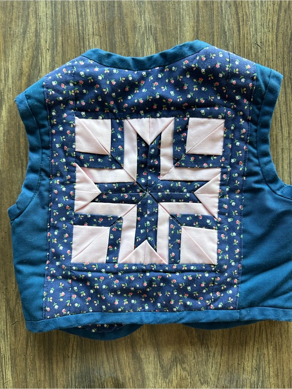OshKosh B'gosh Blue Polka Dot Dress with Dark Blue Vest